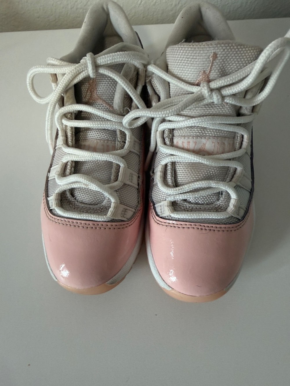 Michael Jordan Girls' Light Pink Patent Toe Athletic Sneakers
